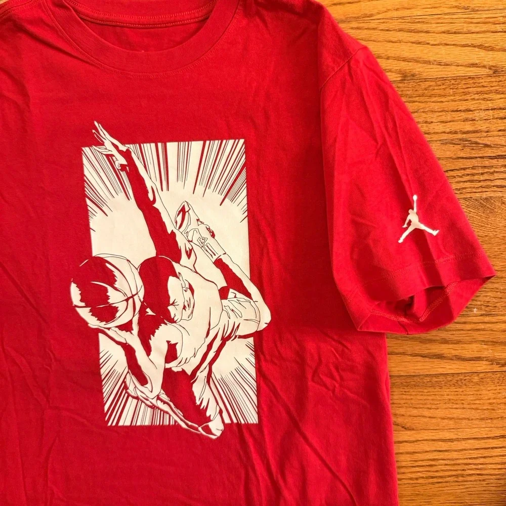 Air Jordan Graphic T Shirt Mens Medium Red NWOT